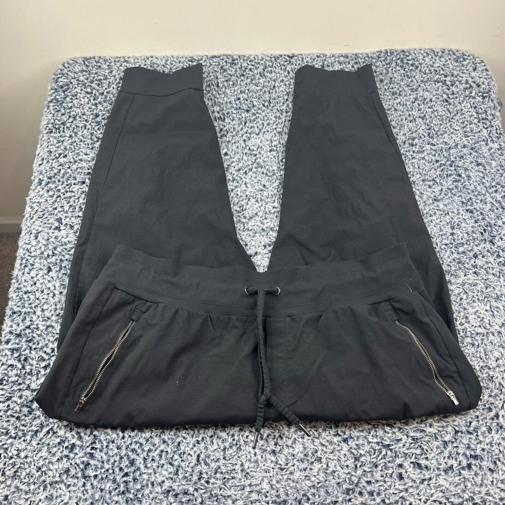 Athleta Trekkie North Jogger Pants Womens 20 Black Stretch Drawstring Athleisure